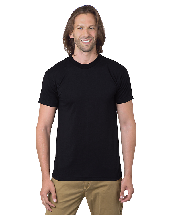 Bayside 1701 Unisex 50/50 Crew tee, Made in USA