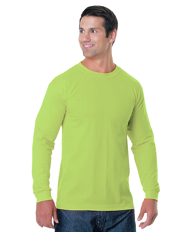 Bayside 1715 50/50 Long Sleeve Crew, Made in USA