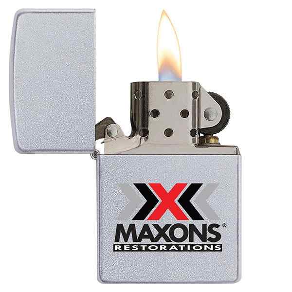 Satin Chrome Zippo Windproof Lighter, Made in USA