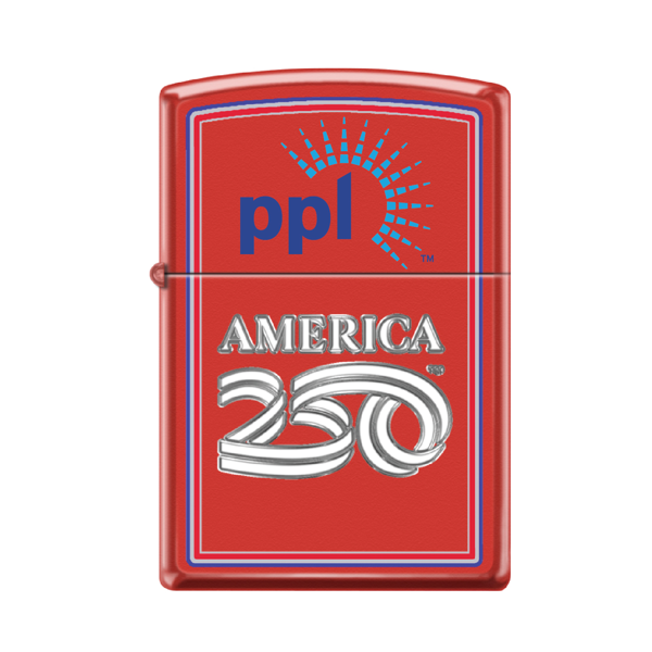 America250 Red Matte Zippo Windproof Lighter, Made in USA