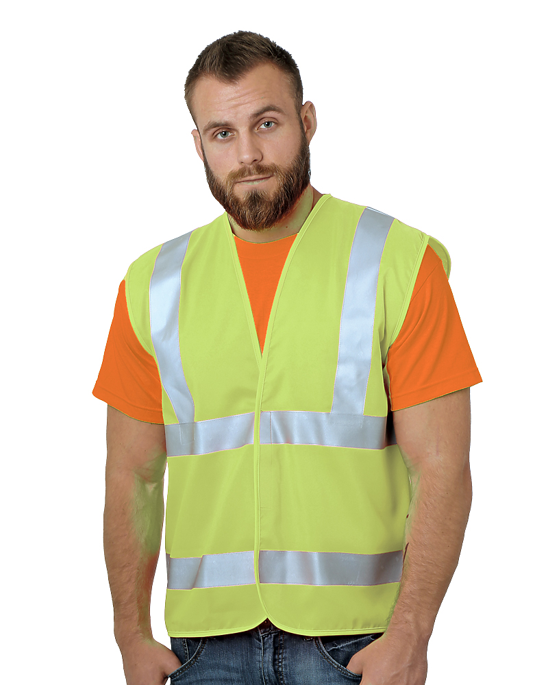 Bayside 3789 ANSI Economy Class 2 Hook and Loop Vest, Made in USA
