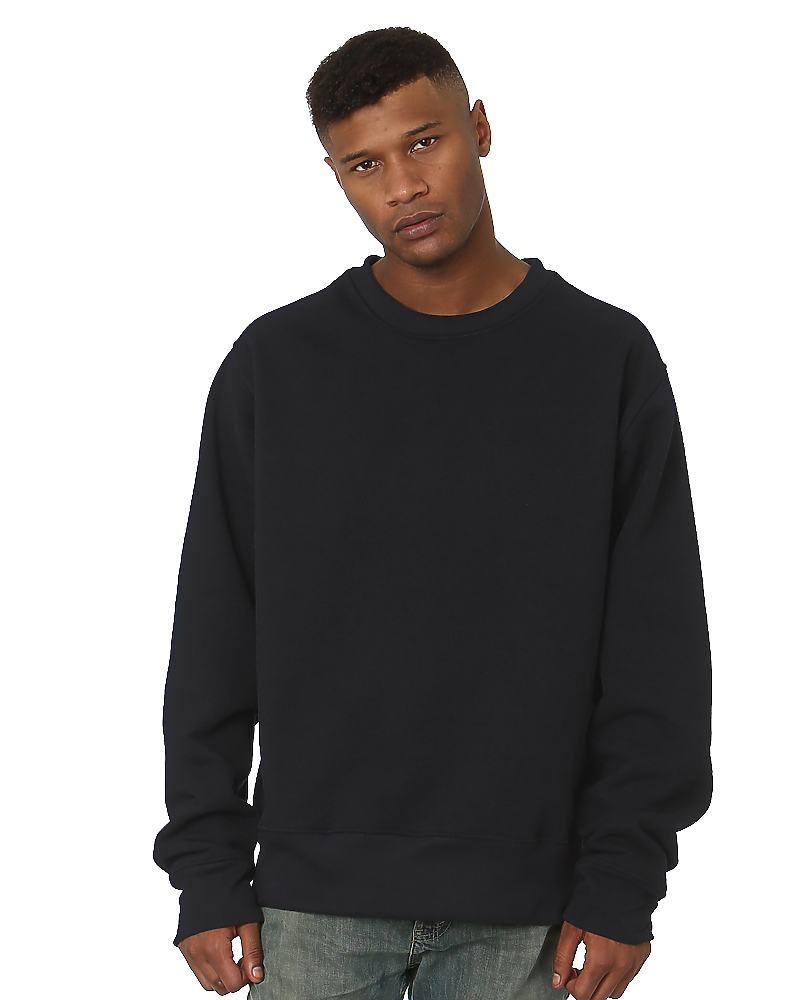 Bayside 4025 Super Heavy 16 Oz. Oversized Crewneck Fleece, Made in USA