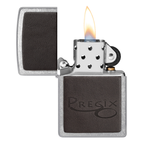 Zippo Windproof Lighter Leather Brown, Made in USA