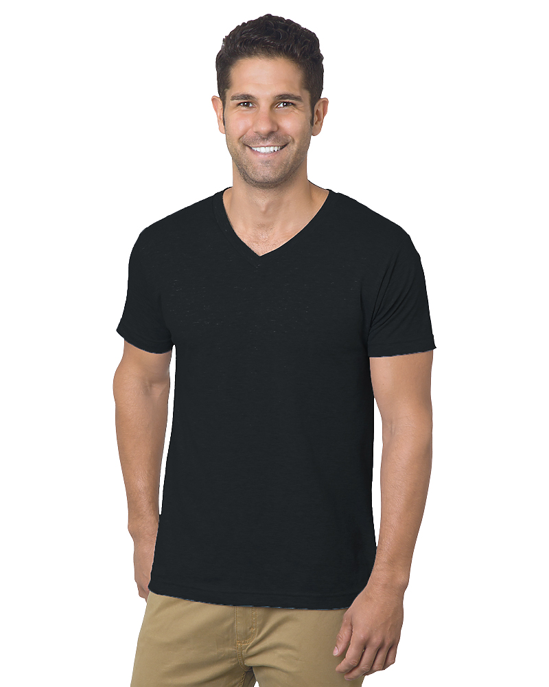 Bayside 5025 Unisex Fine Jersey V-Neck, Made in USA