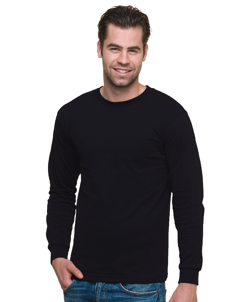 Bayside 5060 Midweight 5.4 Oz. Long Sleeve Crew, Made in USA