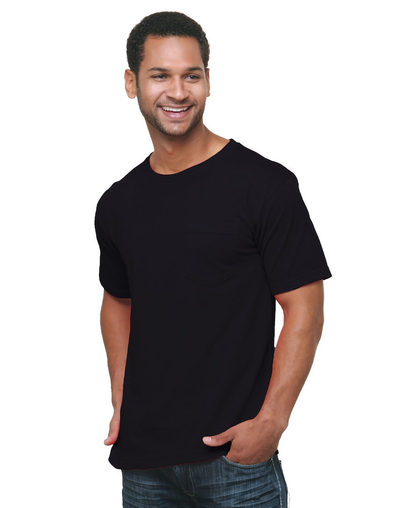 Bayside 5070 Midweight 5.4 Oz. Unisex Pocket Crew, Made in USA