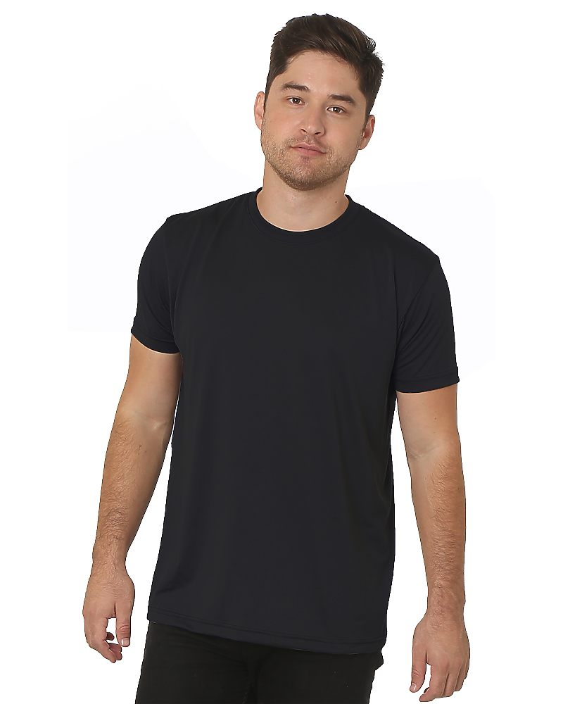 Bayside 5300 Unisex Performance Poly Crew, Made in USA