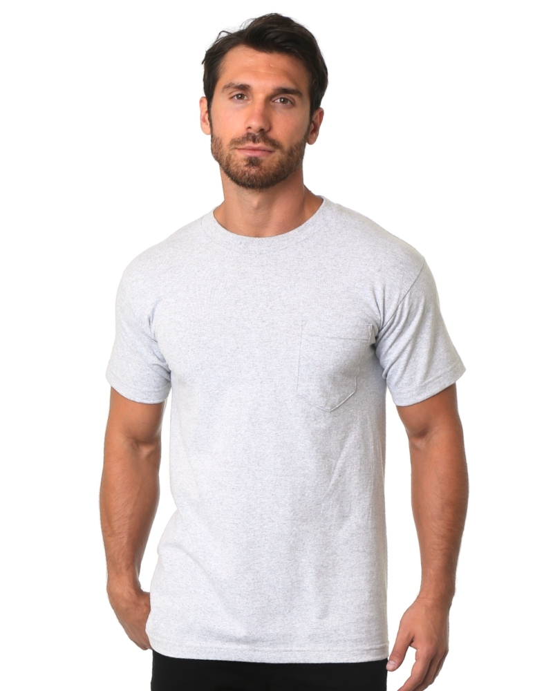 Bayside 7100 Heavyweight 6.1 Oz. Unisex Pocket Crew, Made in USA