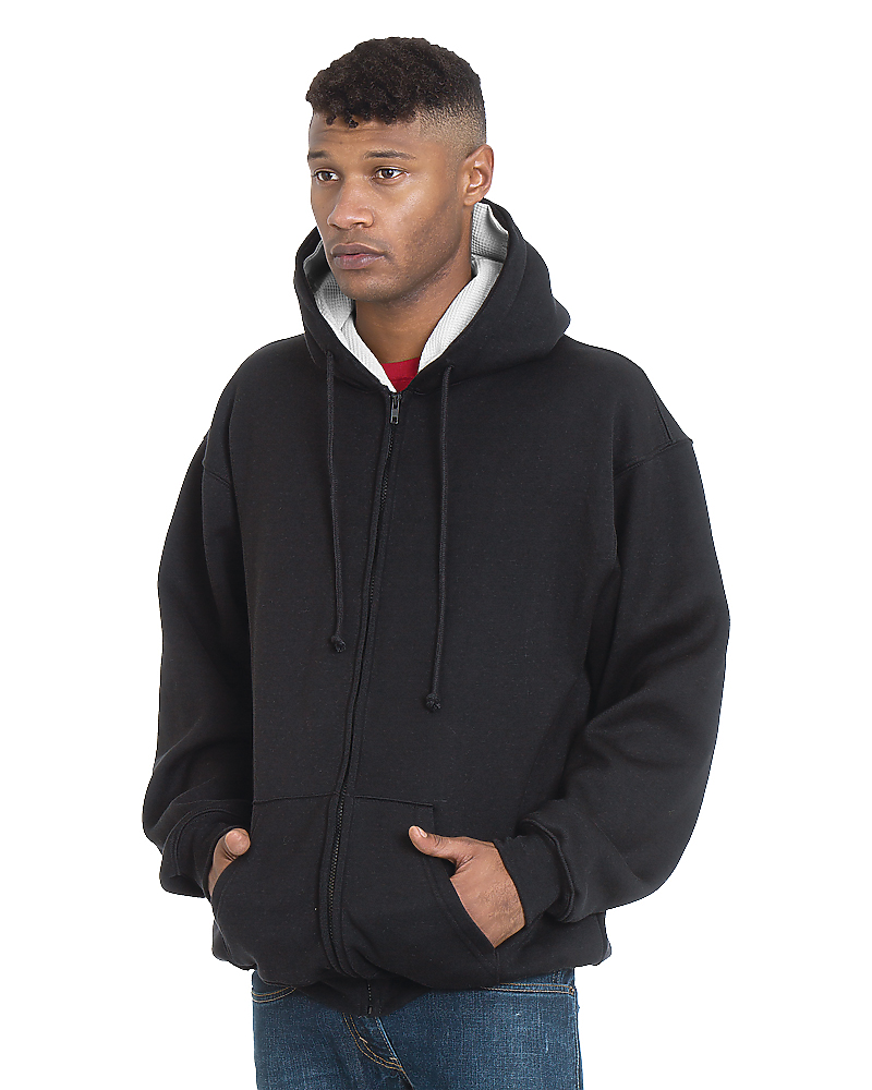 Bayside 940 Thermal Zip-Up Hoodie