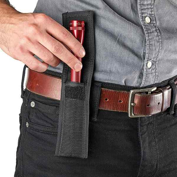 Maglite Holster Combo Pak, worn on a belt