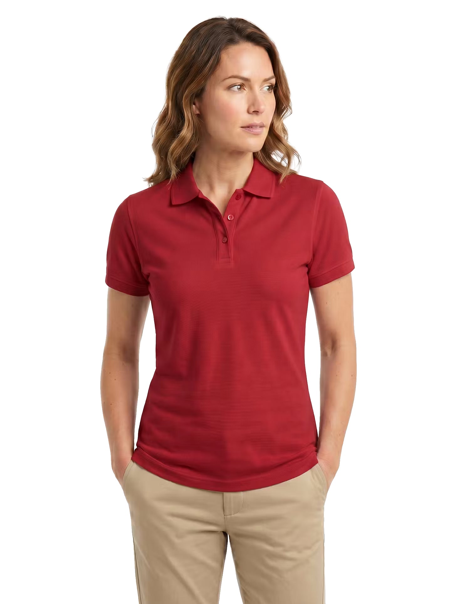 AKWA 204-PKS Women's Cotton Stretch Pique Polo, Made in USA