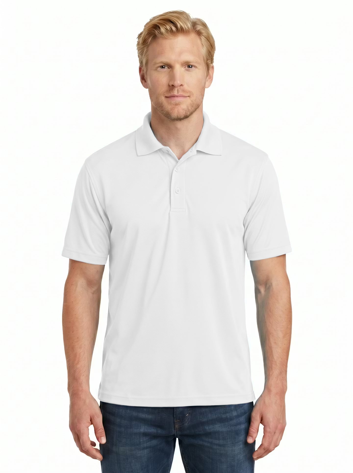 AKWA 1344-PTM Men's Poly Ottoman Polo, Made in USA