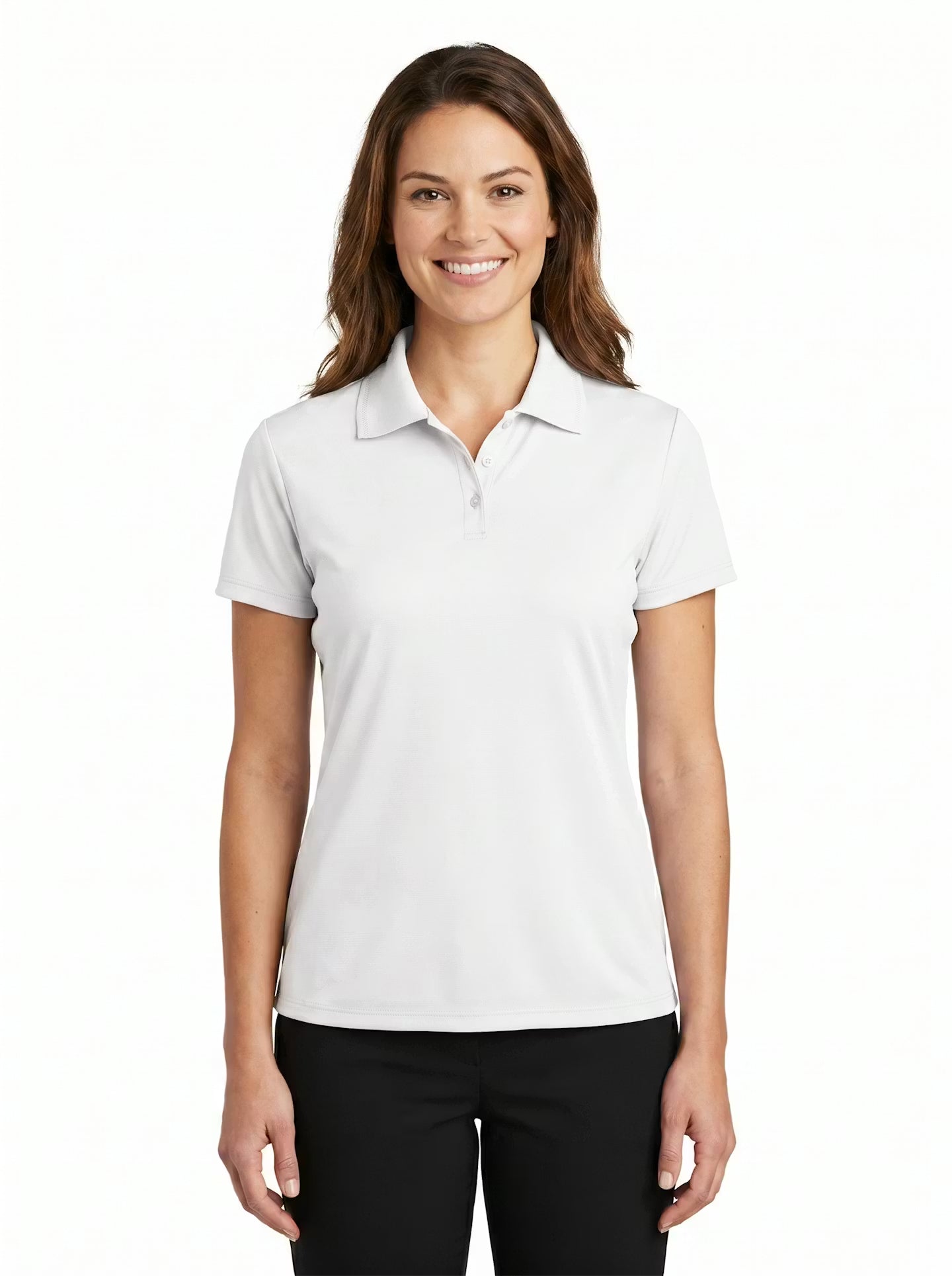 AKWA 144-PTM Women's Poly Ottoman Polo, Made in USA
